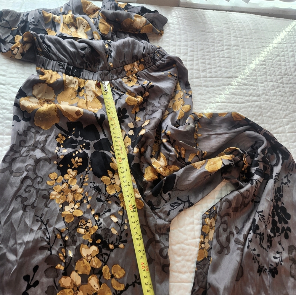 Hale Bob Gray and Gold Floral Jumpsuit - Picture 5 of 10